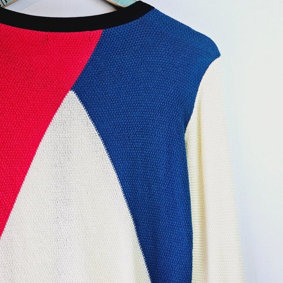 Dear Creatures Retro Style Knit Color Blocking Cardigan, Size M, NWOT - Picture 7 of 12